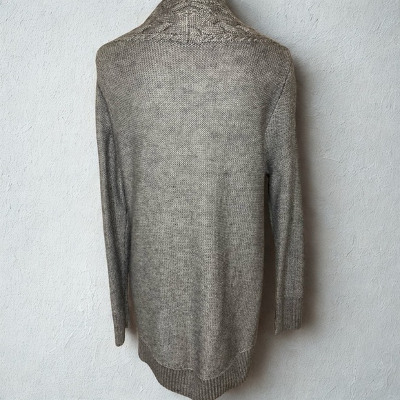 DKNY Women Gray Open Front Knit Cardigan Sweater Small - Picture 7 of 7